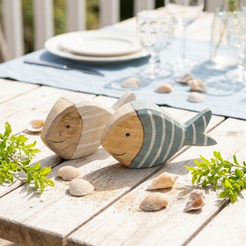 Decorazione da tavolo per pesce in legno supporto per pesce in legno 15×8 cm 2 pz | Floristik24.it