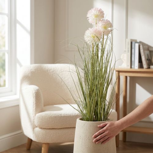 Fiori artificiali palla decorativa fiore allium ornamentale cipolla artificiale 78 cm | Floristik24.it
