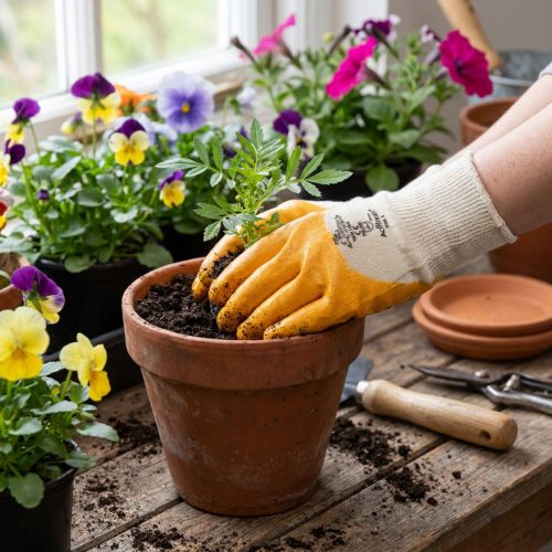 Guanti da lavoro Kixx taglia 8 giallo | Floristik24.it