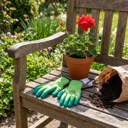 Guanti da giardinaggio in nylon Kixx taglia 10 verde | Floristik24.it
