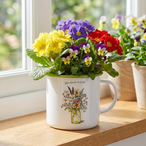 Tazza/vaso decorativo, smaltato, Ø11,5 cm H10 cm | Floristik24.it