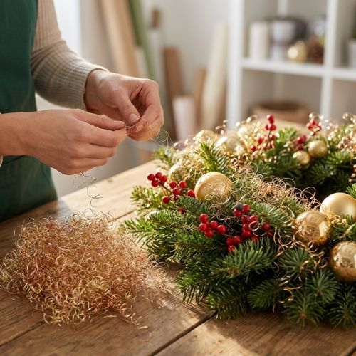 Filato per capelli a forma di fiore, oro e rame, 200 g | Floristik24.it