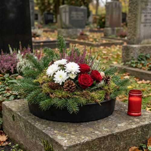 Anello per piantagione Oasis Black Biolit, nero, Ø50cm, per piantagione su tombe e decorazione floreale | Floristik24.it