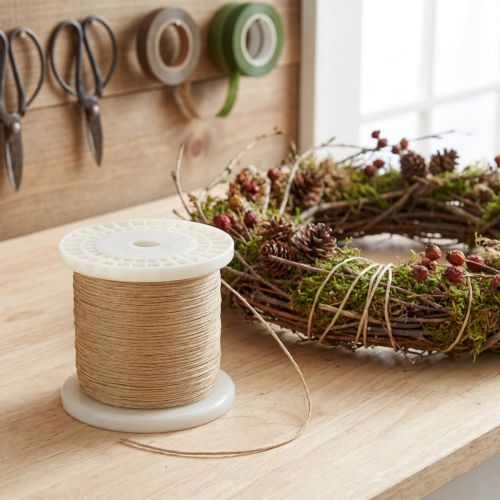 Prodotto Filo per viti, naturale, filo sottile su bobina, 0,80 mm, 1 kg