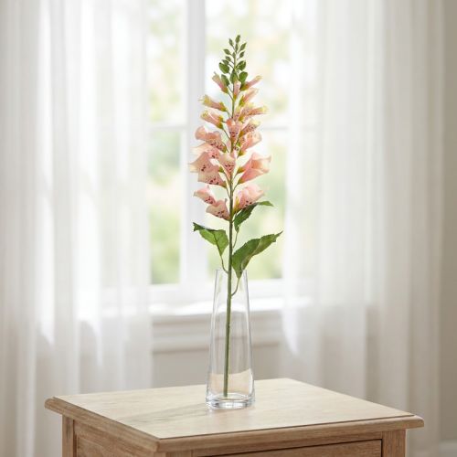 Fiore artificiale di digitale salmone con stelo alto 90 cm | Floristik24.it