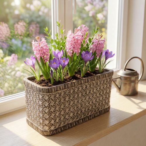 Fioriera Fioriera Ciotola in ceramica Marrone, Bianco 23×11×11cm | Floristik24.it