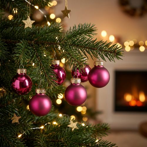 Mini palline di vetro Palline per albero di Natale rosa Ø2,5 cm 22 pz | Floristik24.it