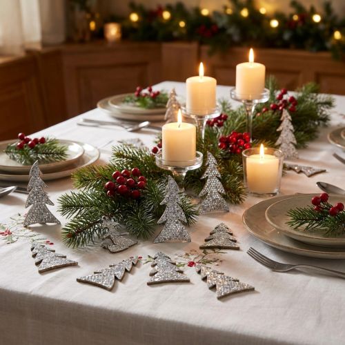 Albero di Natale scintillante da spargere 4 cm 48 pz | Floristik24.it