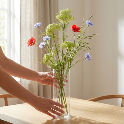 Pianta artificiale di aneto con fiore di prato a gambo lungo verde bianco 87 cm | Floristik24.it