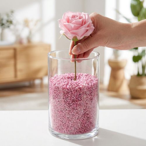 Granuli decorativi pietre decorative rosa 2mm - 3mm 2kg | Floristik24.it