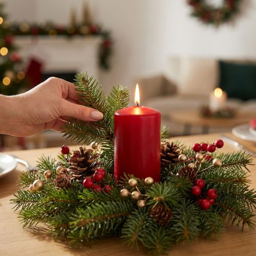 Candela a colonna 120/60 rosso antico 16 pz | Floristik24.it