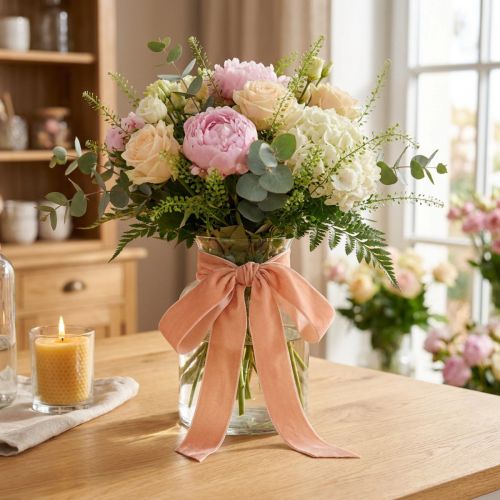 Nastro di velluto nastro salmone nastro decorativo 25mm 7m | Floristik24.it