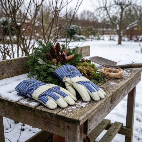 Guanti invernali Kixx taglia 10 blu, beige | Floristik24.it
