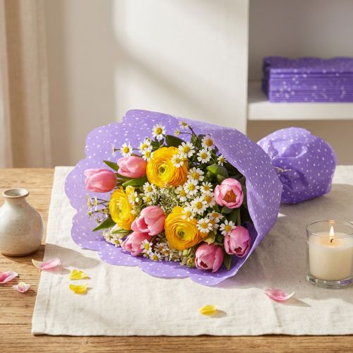 Polsini Rondella Ø38cm viola 50 pezzi | Floristik24.it