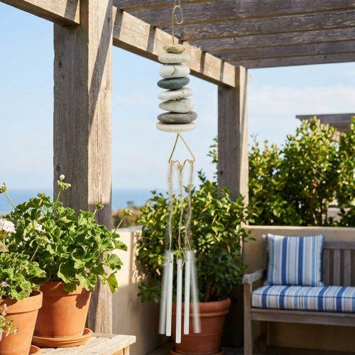 Prodotto Campanello a vento Chime marittimo con pietre H50cm