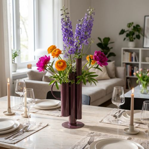 Vaso sottile e moderno per un'elegante decorazione della tavola; vaso decorativo esclusivo dal design accattivante; 31 cm | Floristik24.it
