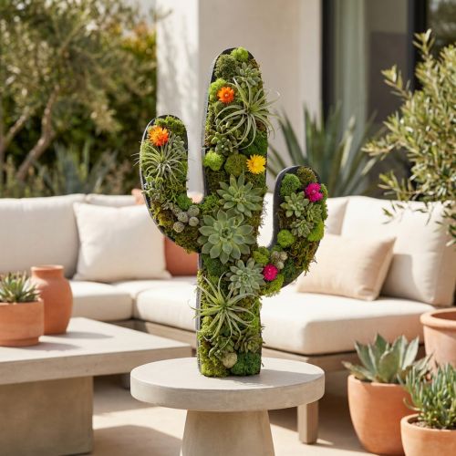 Statuetta di cactus in spugna floreale, nera, 38 cm x 74 cm | Floristik24.it