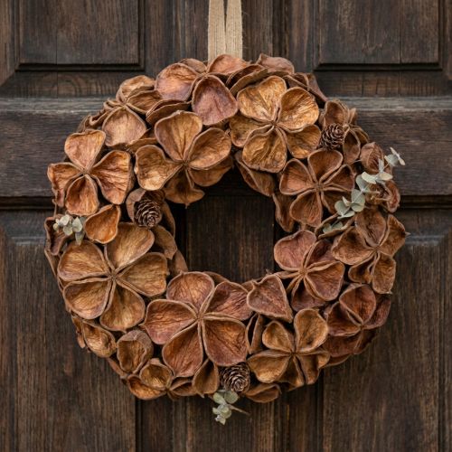 Prodotto Ghirlanda di loto essiccato, ghirlanda decorativa per porta, 35 cm