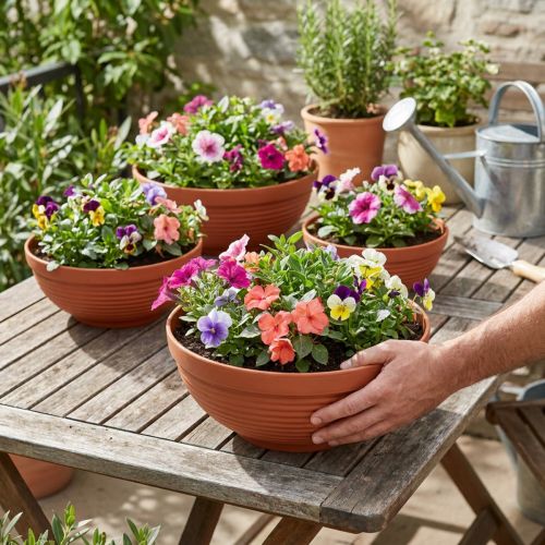 Ciotola R in terracotta plastica Ø 13cm - 19cm, 10pz | Floristik24.it