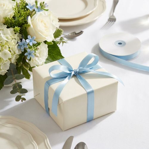 Nastro regalo e decorativo 10 mm x 50 m azzurro | Floristik24.it