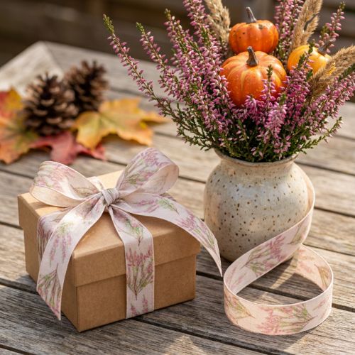 Nastro regalo nastro nastro in tessuto erica autunnale 25mm 20m | Floristik24.it