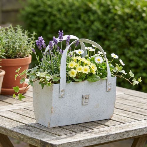 Borsa in metallo, atmosfera moderna e piacevole per uso interno ed esterno, 28 cm | Floristik24.it