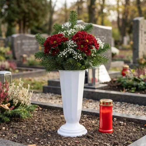 Vaso da ambientazione Szwed bianco Ø19cm | Floristik24.it