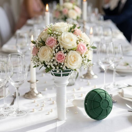 Porta bouquet da sposa in schiuma floreale Ø8 cm 6 pz | Floristik24.it