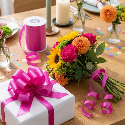 Nastro arricciacapelli magenta 10mm 250m | Floristik24.it