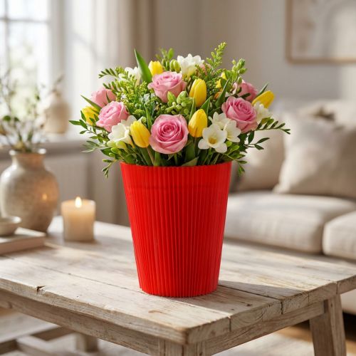 Polsini plissettati rossi 14,5 cm 100 pezzi | Floristik24.it