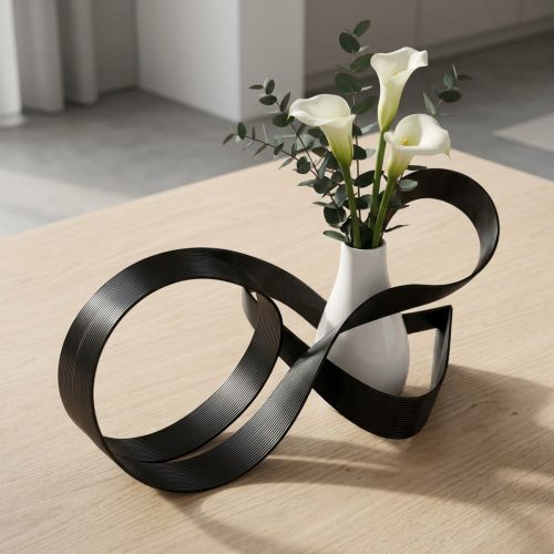 Filo piatto di alluminio, nero, filo decorativo artigianale, 5 mm x 10 m | Floristik24.it