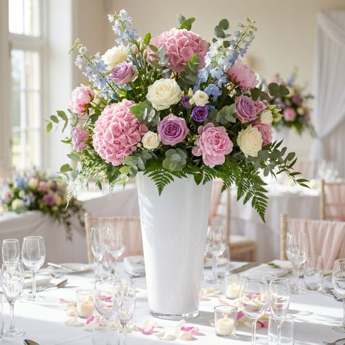 Vaso “Fizzy” Ø28,5 cm H45 cm bianco 1 pz | Floristik24.it