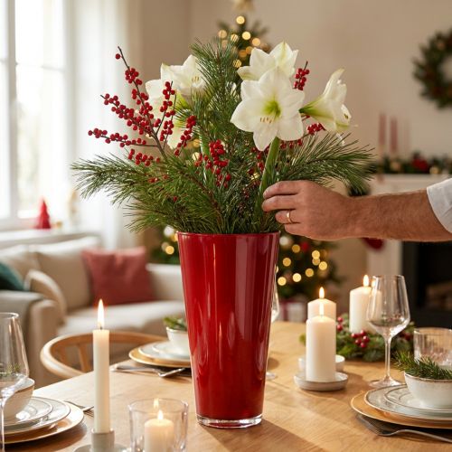 Prodotto Vaso “Fizzy” Ø20cm H35cm rosso 1 pz