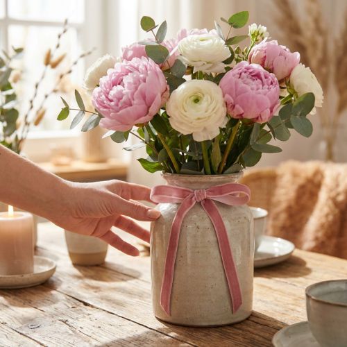 Nastro di velluto nastro decorativo nastro di velluto rosa antico 10mm 20m | Floristik24.it