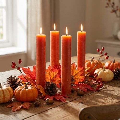 Candele coniche candele tinte marroni 34×240mm 4pz | Floristik24.it