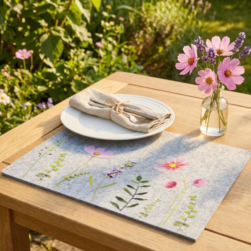 Tovaglietta tovaglietta in feltro fiori 45x4,5x35cm 4pz | Floristik24.it