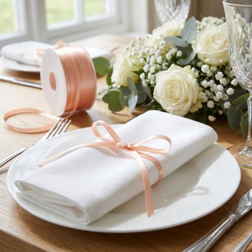 Nastro regalo in raso, nastro decorativo salmone 3 mm 50 m | Floristik24.it