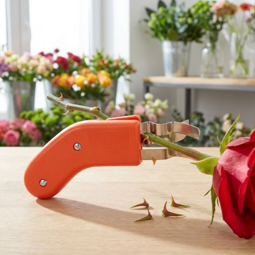 Rimuovi spine per rose in acciaio inox senza spine 80ES arancione per fioristi | Floristik24.it