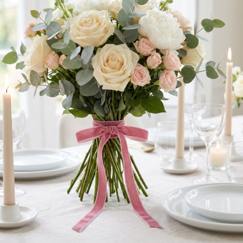 Nastro di velluto rosa antico nastro decorativo velluto 20mm 10m | Floristik24.it