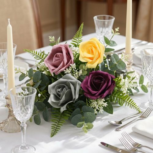 Rosa in schiuma Ø15cm diversi colori 4 pz | Floristik24.it