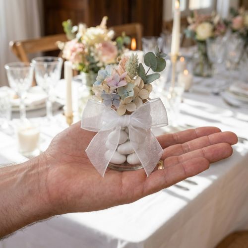 Nastro in organza nastro regalo nastro bianco cimosa 40mm 50m | Floristik24.it