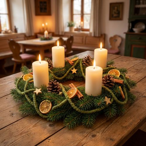 Cordoncino di lana verde con filo dorato, 5 m x 5 mm con filo, per decorazioni e lavori artigianali | Floristik24.it