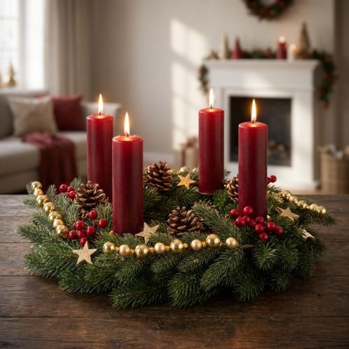 Prodotto Ramo di abete artificiale con mini palline di Natale color oro, 46 cm, 2 pezzi