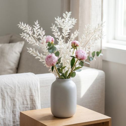 Rami di Ruscus rami decorativi fiori secchi sbiancati 10 pz | Floristik24.it