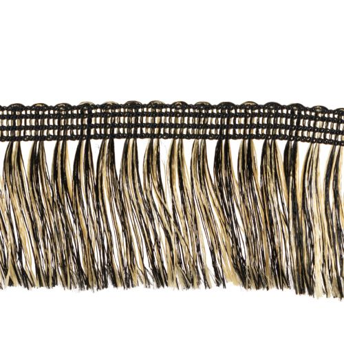 Passamaneria sfrangiata nera e oro 4 cm x 25 m - Ideale per decorazioni di ghirlande, nastri da lutto e accessori vintage acquistare | Floristik24.it