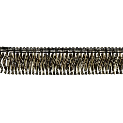 Floristik24 Frangia frangia frangia per capelli frangia oro nero 4 cm L25 m