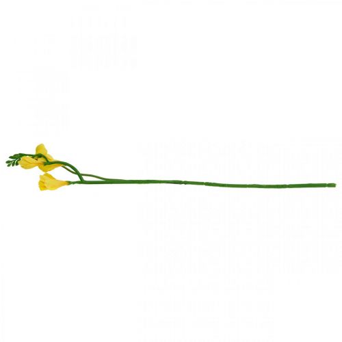 Floristik24 Fresie, fiori artificiali, fresie in mazzetto giallo L64cm 6pz