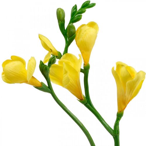 Floristik24 Fresie, fiori artificiali, fresie in mazzetto giallo L64cm 6pz