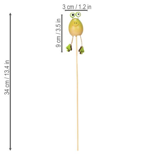 Prodotto Paletti da giardino a forma di rana per decorare i vasi delle piante in primavera o in estate, 34 cm, 6 pezzi
