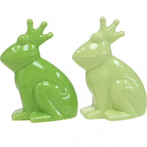 Prodotto Figura decorativa rana in ceramica, decorazione estiva principe ranocchio 10.5×5.5×7cm 4pz